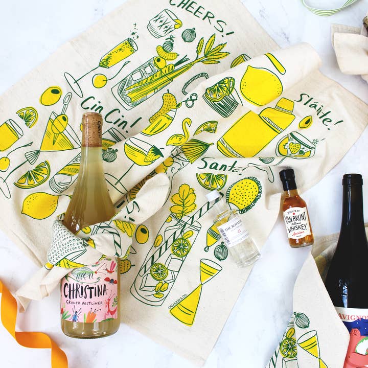 Calhoun & Co. - Wholesale Tea Towel - Cocktail Party Tea Towel