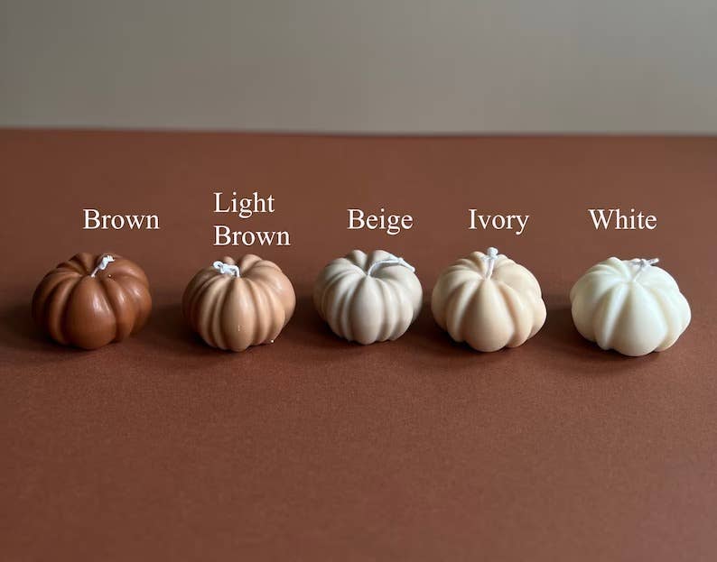 Maison Bohiti - Wholesale Novelty Candle - Soy Wax Autumn  Pumpkin Candle - Unscented (7.5cm x 4.5cm)1