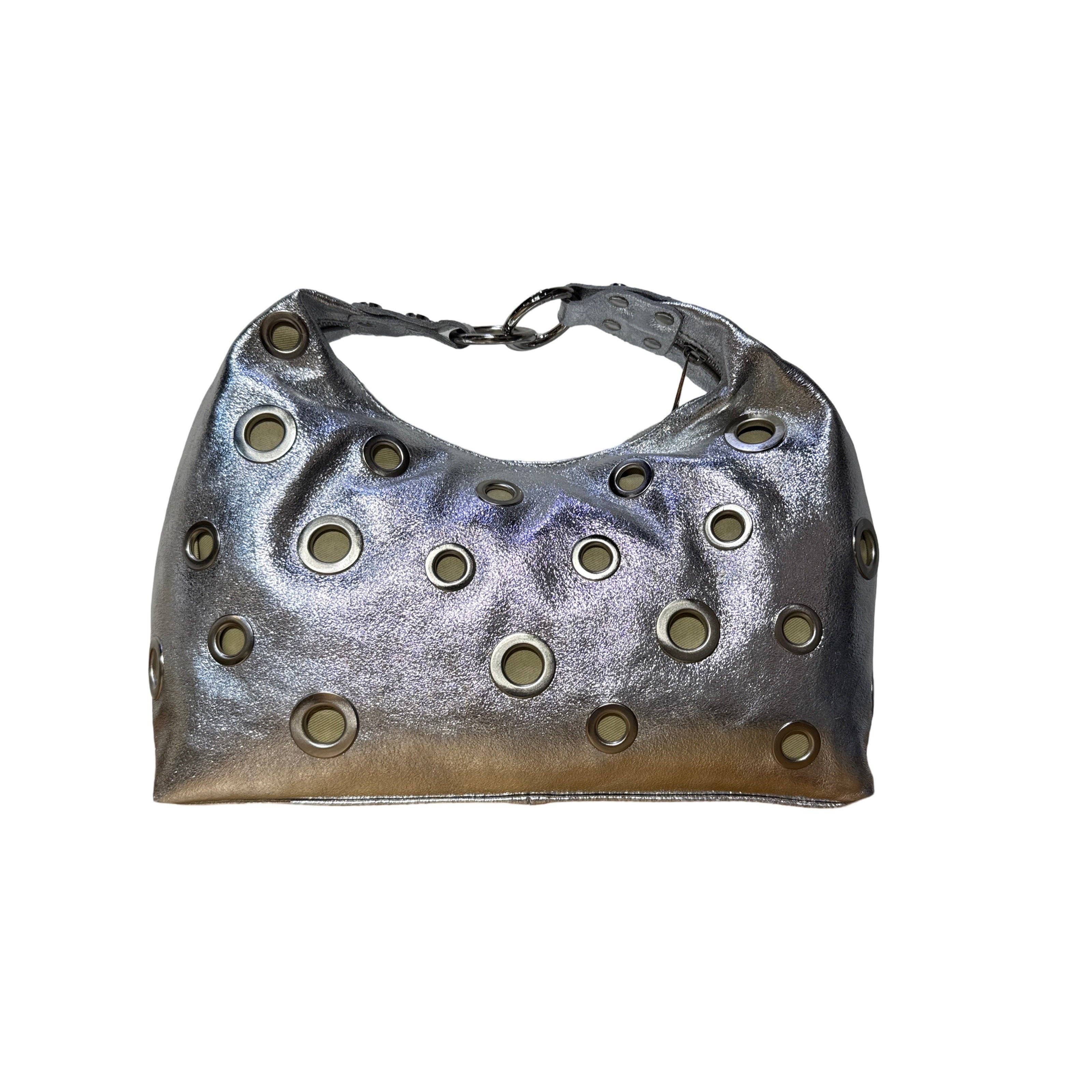 Louisa lee – Großhandel Henkeltasche – Damen – Irisierende Lederhandtasche Rivet Dream1