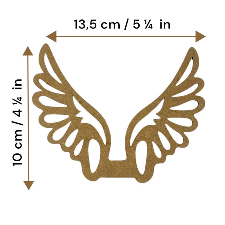 MB Cordas - Wholesale Ornament - Wooden Angel Wings Christmas Ornament for Crafts DIY Board