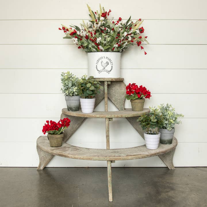 3 TIER SOLID PLANTER STAND for wholesale by Ragon House