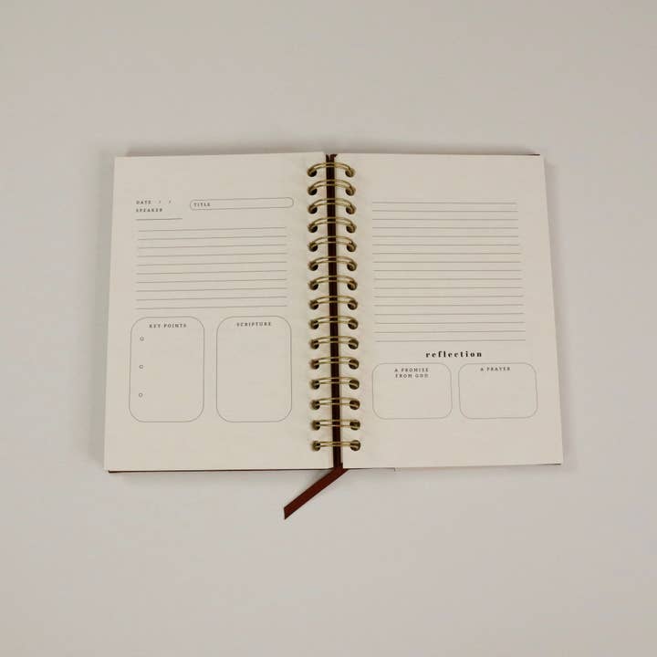 Steadfast and Sustained - Wholesale Journal/Diary - Church Notes Journal - EXTRA MARGIN SPACE Edition - Brown Faux Leather8