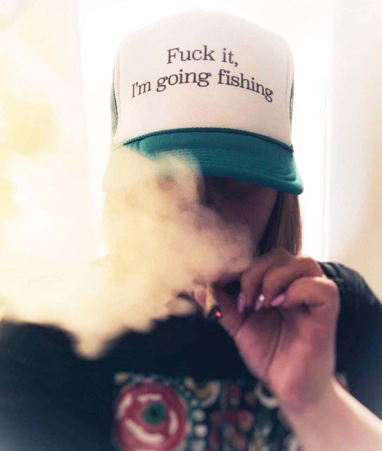 Inappropriate Trucker Hats - Wholesale Trucker Hat - Women's - Fuck It, Going Fishing Trucker Hat