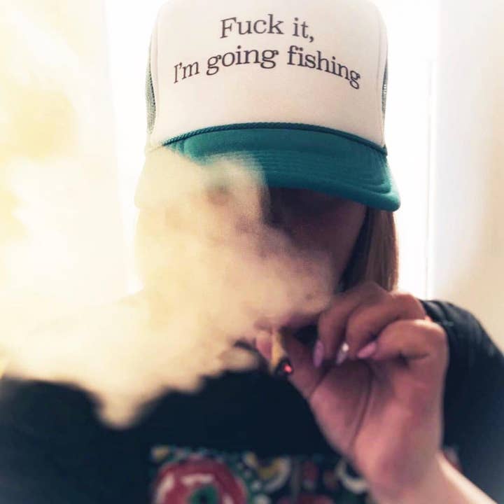 Inappropriate Trucker Hats - Wholesale Trucker Hat - Women's - Fuck It, Going Fishing Trucker Hat