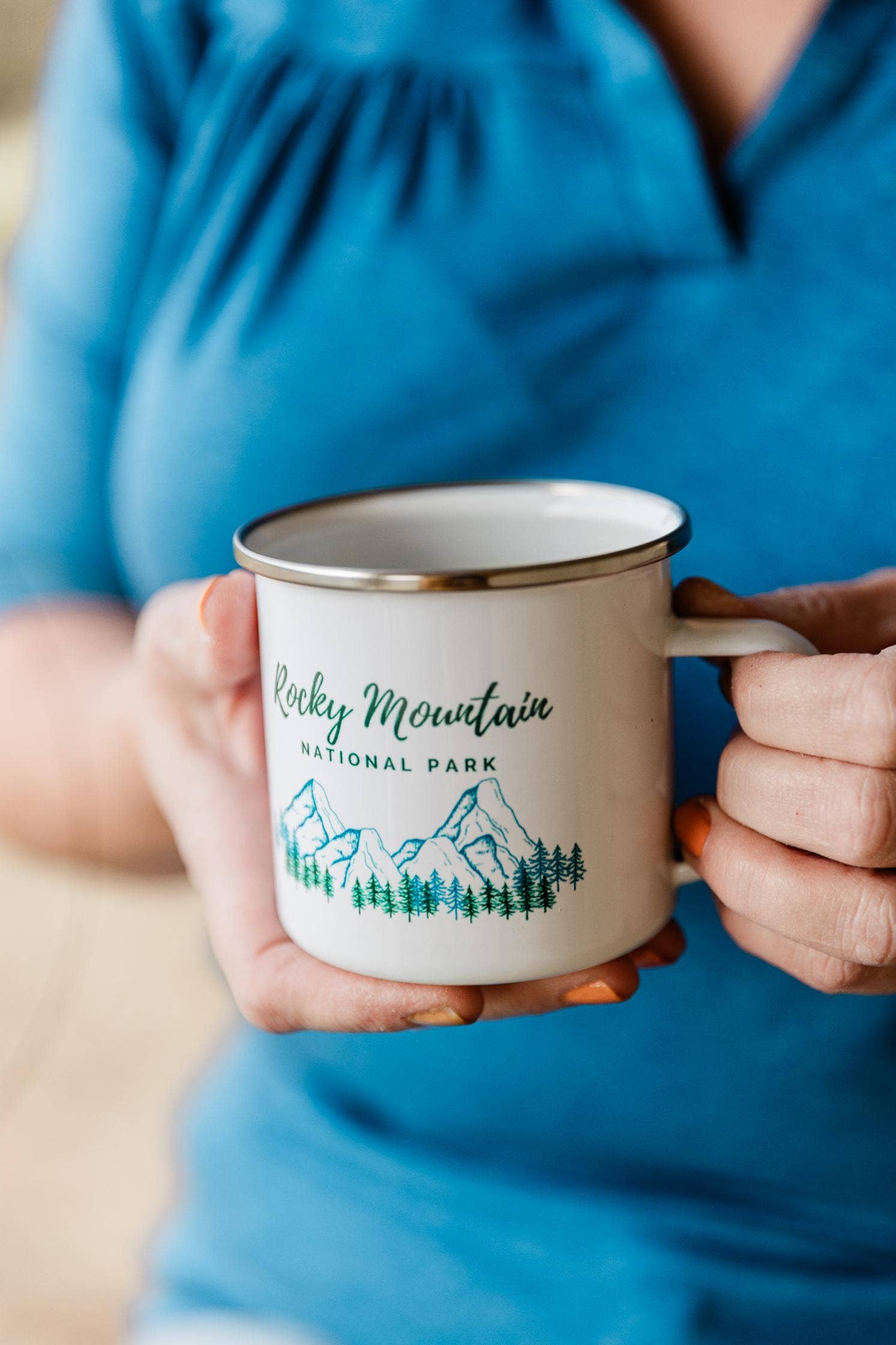 National Parks and Beyond - Wholesale Coffee Mug - Rocky Mountain National Park Enamel Camping Cup or Mug14