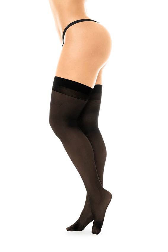 1109 Sheer Thigh Highs Stockings Black for wholesale on Faire2