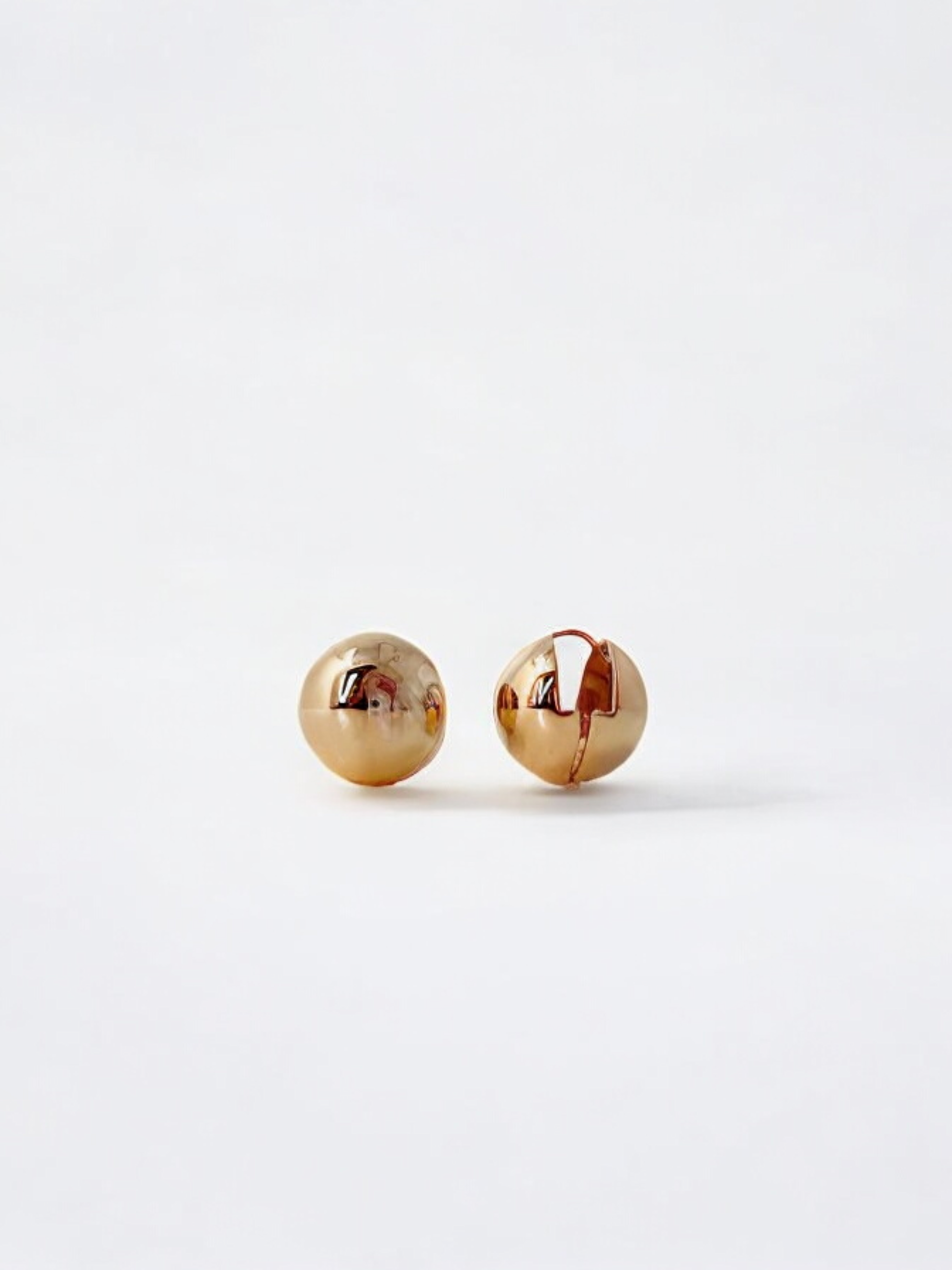 MOND HAUS - Wholesale Huggie Earrings - Anita Earrings | Puff Sphere Ball Snap Closure Huggie Hoop14