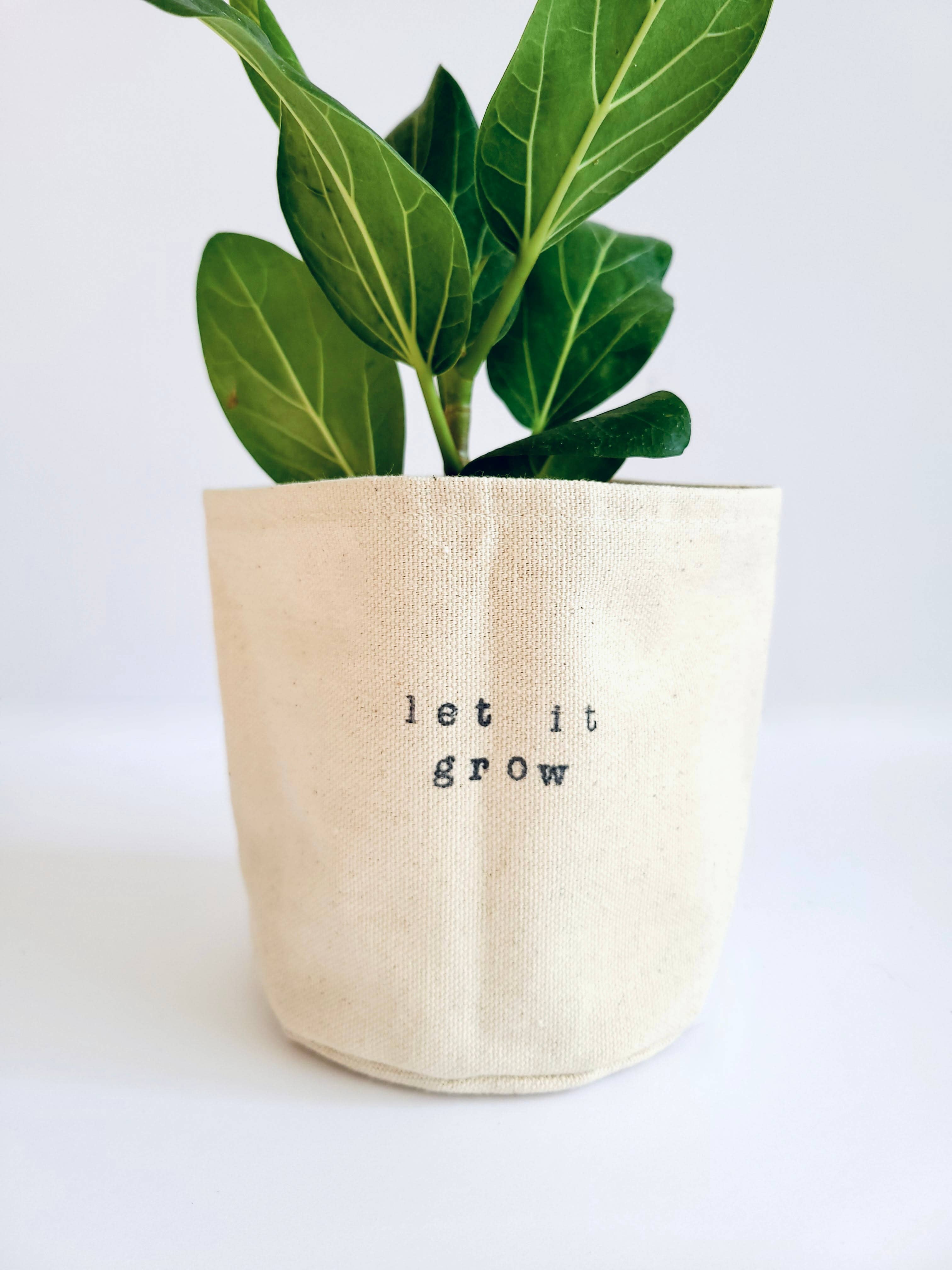 Leaf and Root Co. - Wholesale Plant Pot - Let it Grow Canvas Plant Pot Cover1