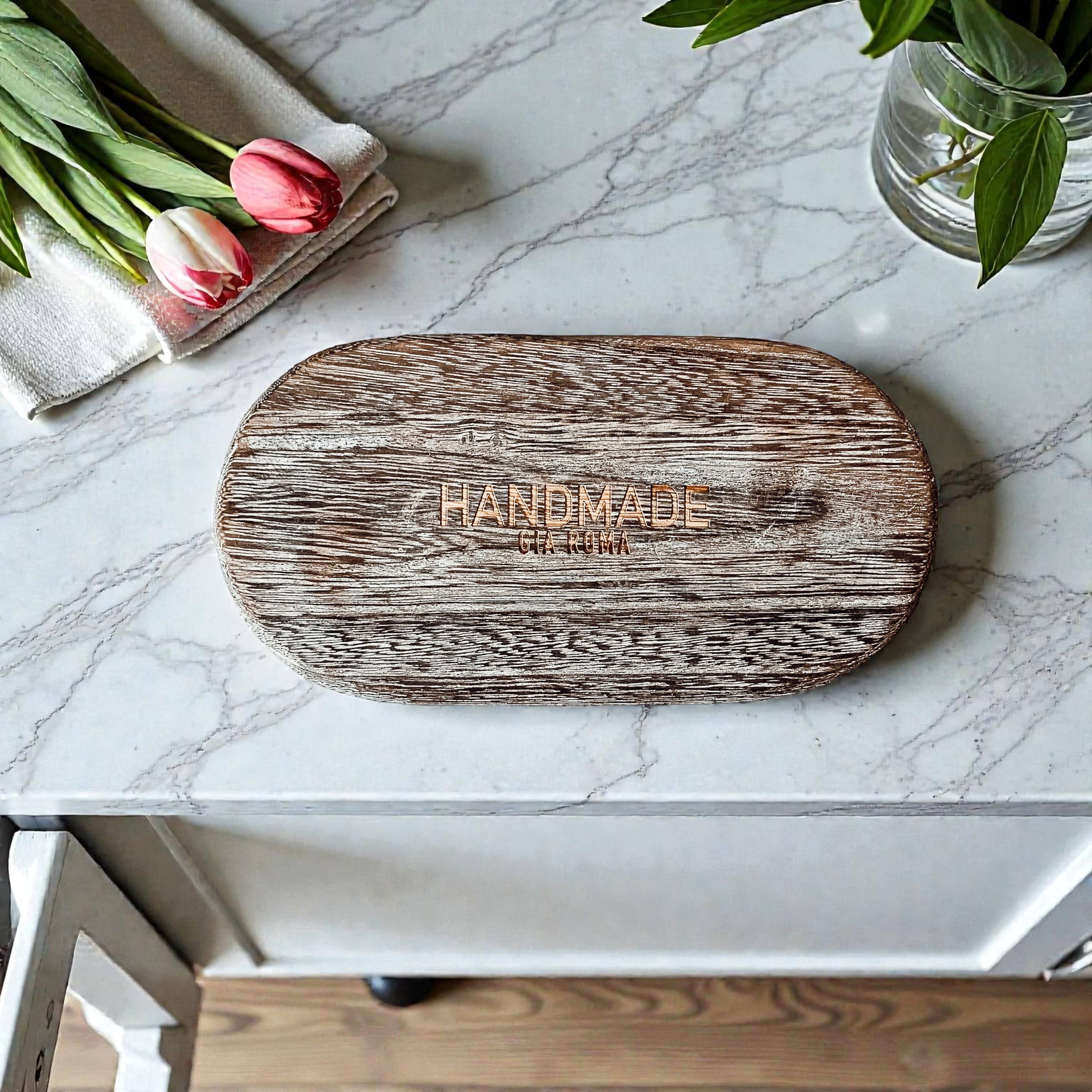 Gia Roma - Wholesale Decoratief dienblad - Ronde houten standaard en sierbord voor tafeldecoratie60