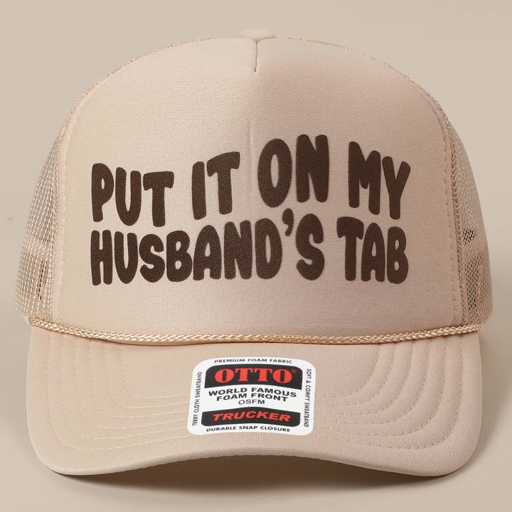 Fashion City - Wholesale Trucker Hat - Women's - Put It On My Husband's Tab Mesh Back Foam Trucker Hat32