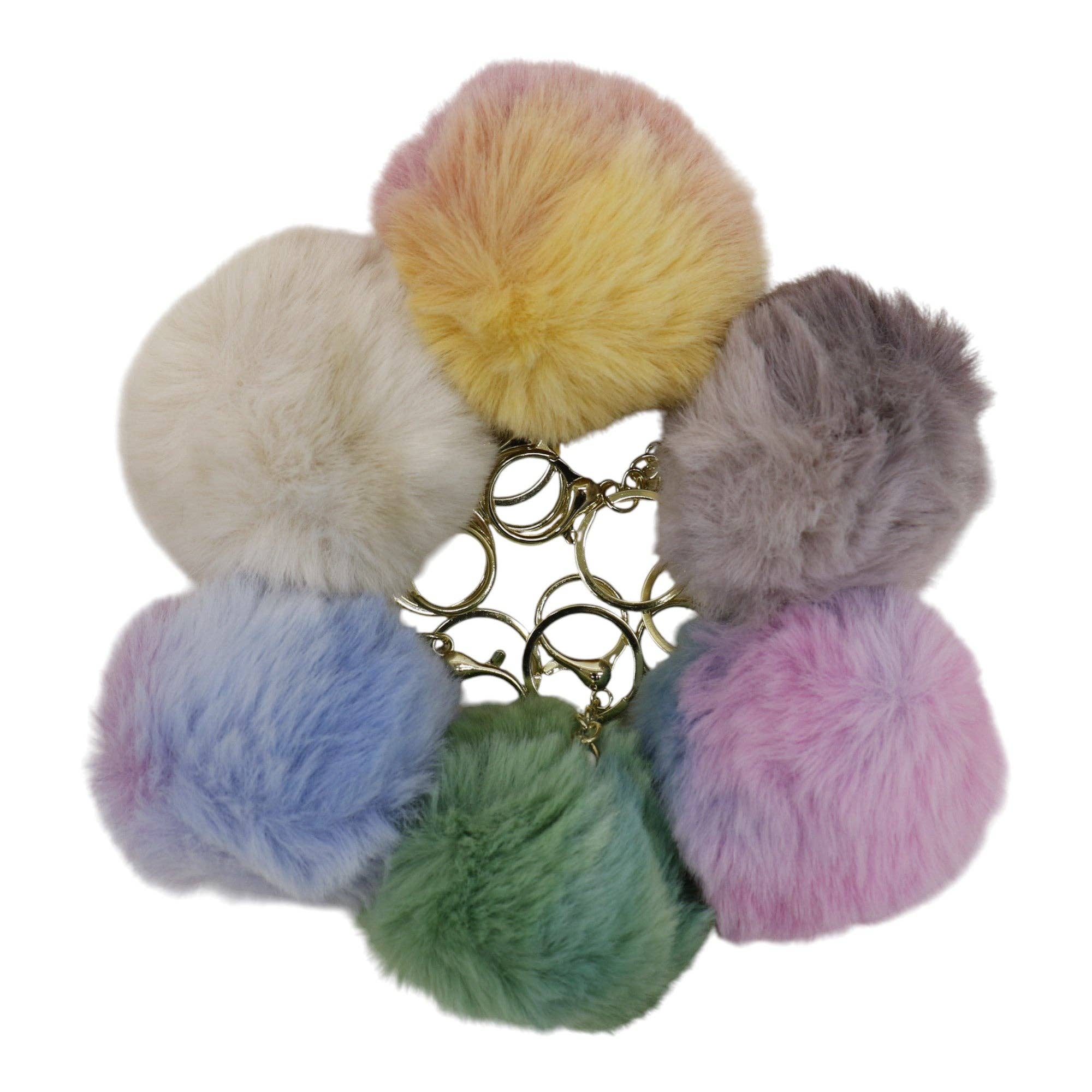 ASSORTI Porte-clés pompon KC0428-1 (lot de 12) en vente sur Faire3
