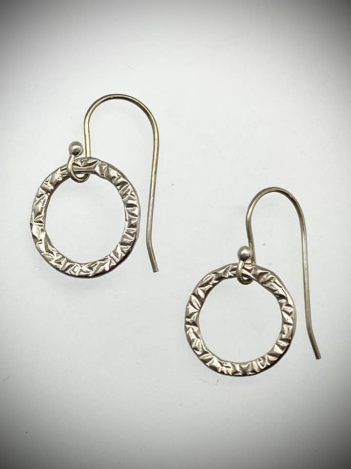 Sterling Small Circle Earrings for wholesale by Morgan McGeehan Designs