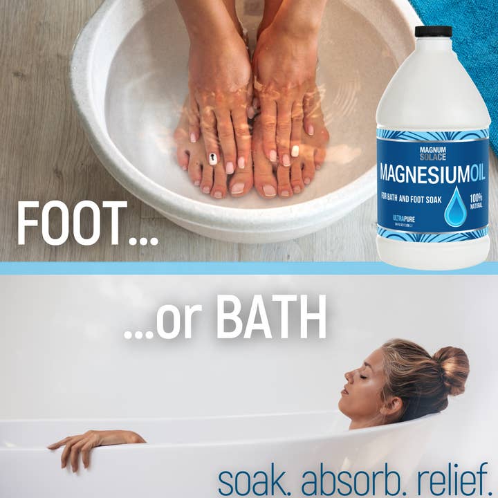 Magnum Solace - Wholesale Bath/Body Oil - Pure Magnesium Oil - Bulk Size 64 oz Half Gallon Refill4