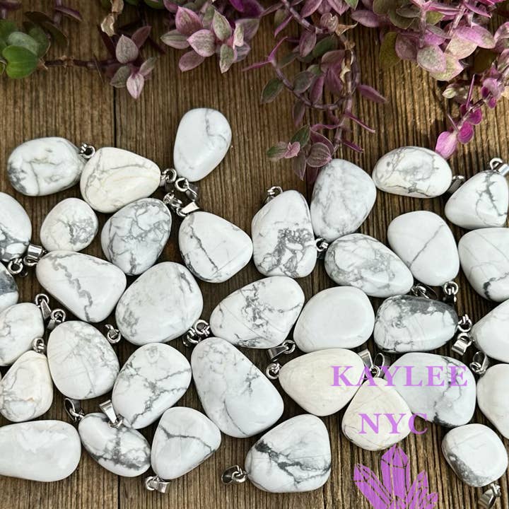 Colgante de Cristal de Howlita Natural para venta al por mayor de KayleeNYC