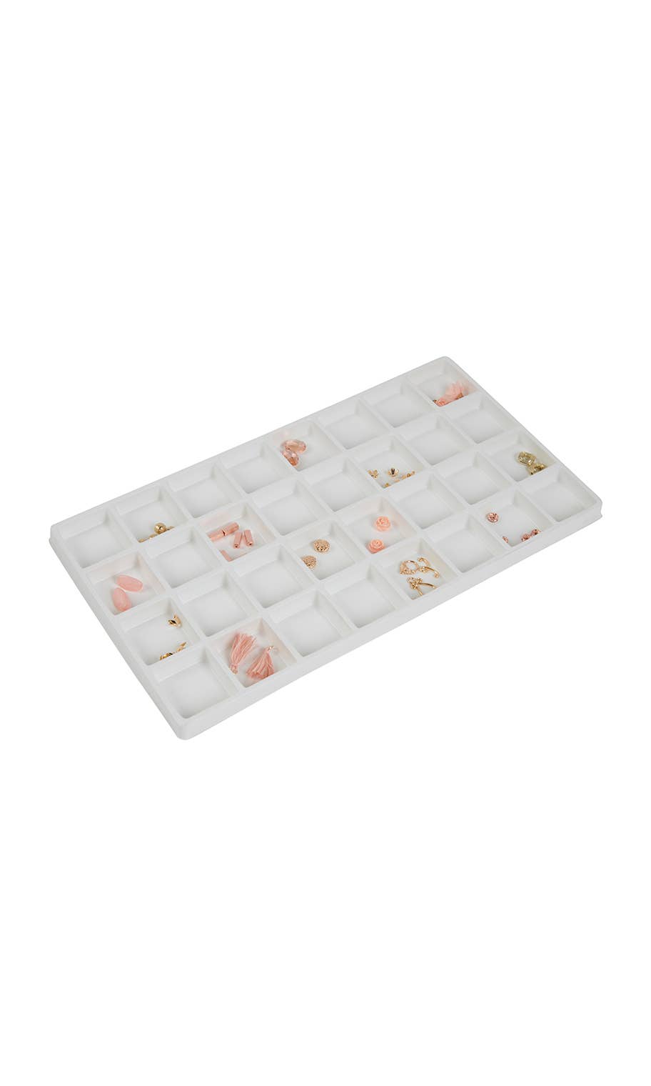 Store Supply Warehouse - Wholesale Retailer Display - Jewelry - 32 Section White Plastic Tray Inserts
