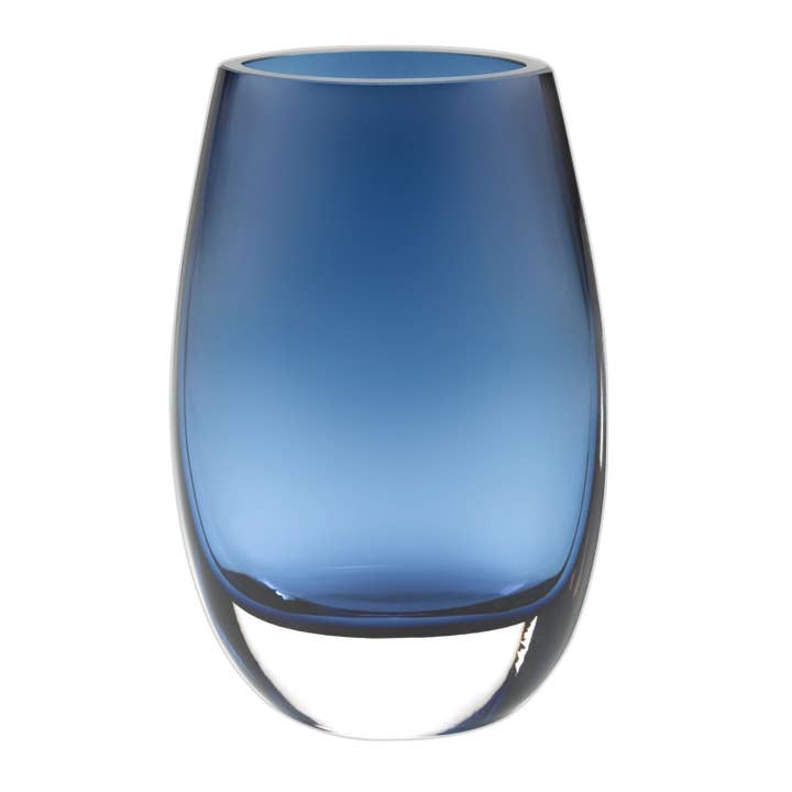 Badash - Wholesale Vase - Crescendo Midnight Blue European Oval Thick Walled 7.5" Vase2
