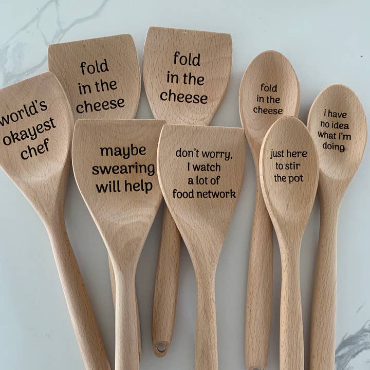 Cuillères en bois drôles pour la vente par WestCoasters BC