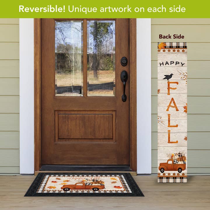 Briarwood Lane - Wholesale Outdoor Ornament/Decor - Fall Winter Truck Pine Reversible Porch Leaner3