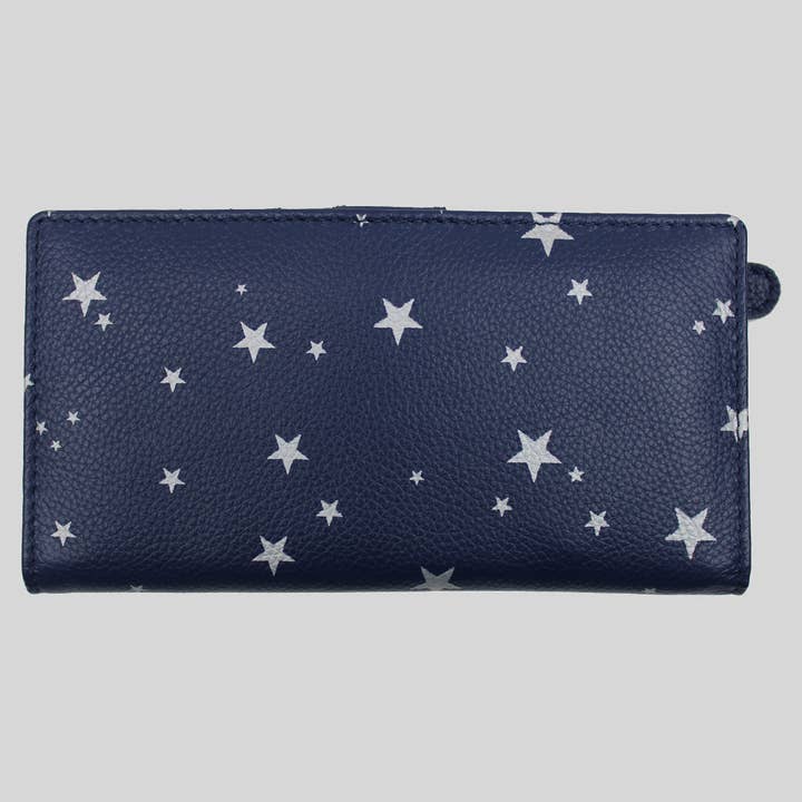 BYRON & BROWN – wholesale Wallet – Women's – Genuine Leather Star Print Card Purse