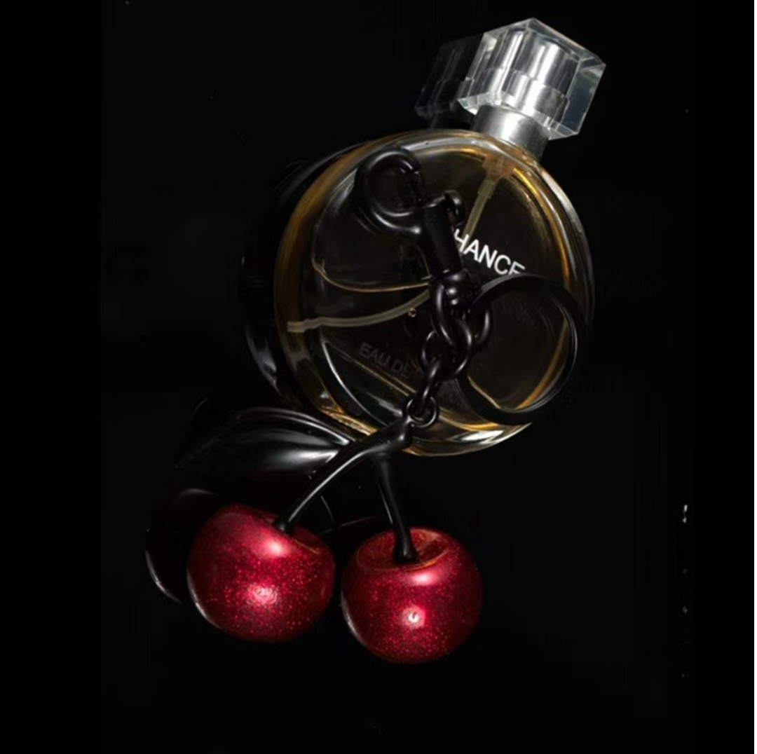 LadyJuneAccessories - Wholesale Keychain - Women's - Sparkling Cherry Bag Charm & Keychain1