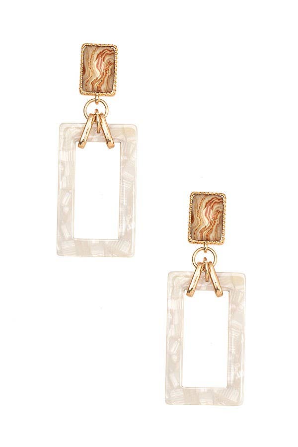 Andrea Bijoux - Wholesale Dangle Earrings - RECTANGLE ACETATE DANGLE EARRING6