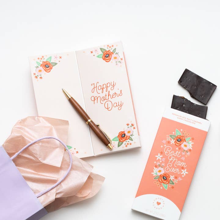 Sweeter Cards Chocolate Bar + Greeting Card in ONE! - Wholesale Chocolate Bar - Mother's Day Card with Chocolate Bar Inside: Best Mom Ever