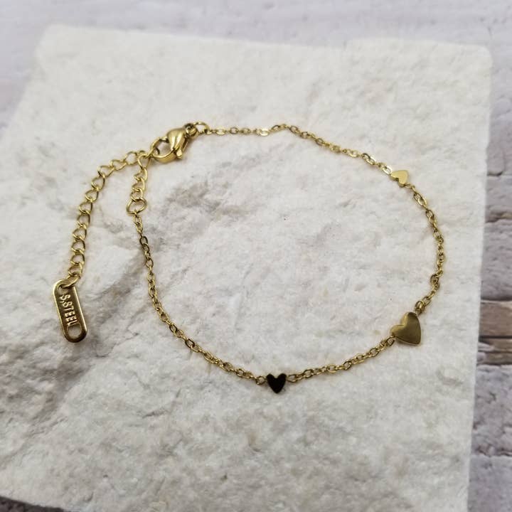 Treasure Wholesale - Wholesale Charm/Dangle Bracelet - Simplicity Heart Chain Bracelet1