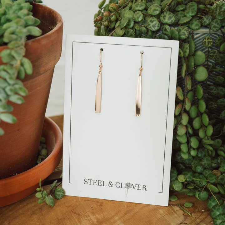 Steel & Clover - Wholesale Dangle Earrings - Classic Bar Earring