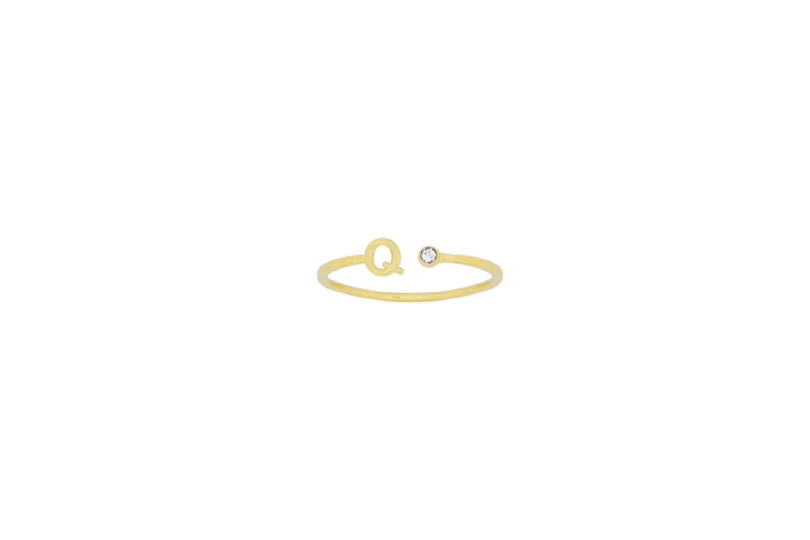Katie Dean - Wholesale Band/Stacked Ring - 18K Gold Plated, Size 7 Initial Ring20