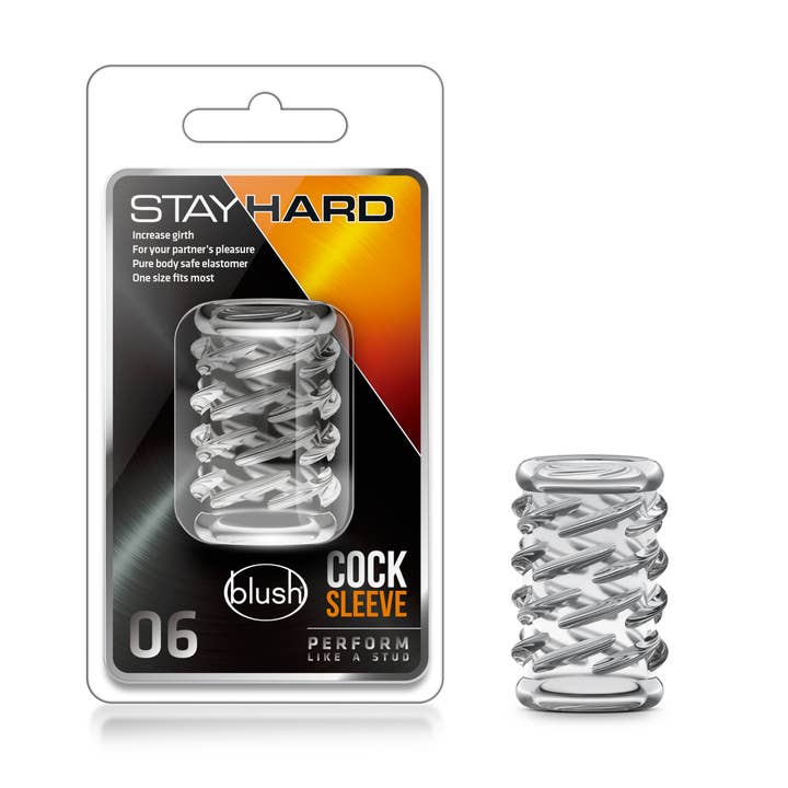 Blush - Wholesale Sex Toy - Stay Hard - Cock Sleeve 06 - Clear