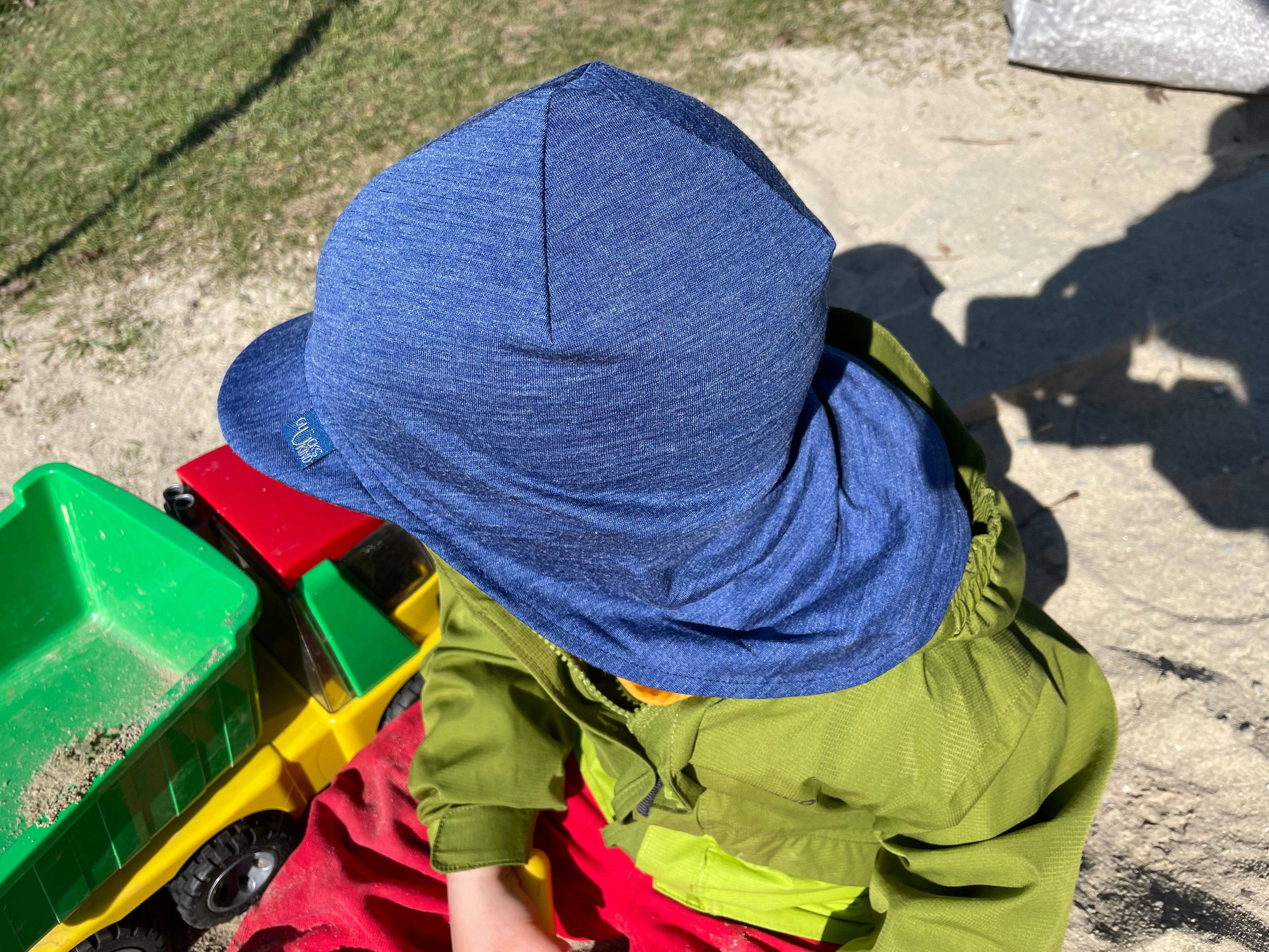 Glückskind - Wholesale Sun Hat - Kids - Royal blue summer cap, merino wool & silk (BIO/GOTS)5