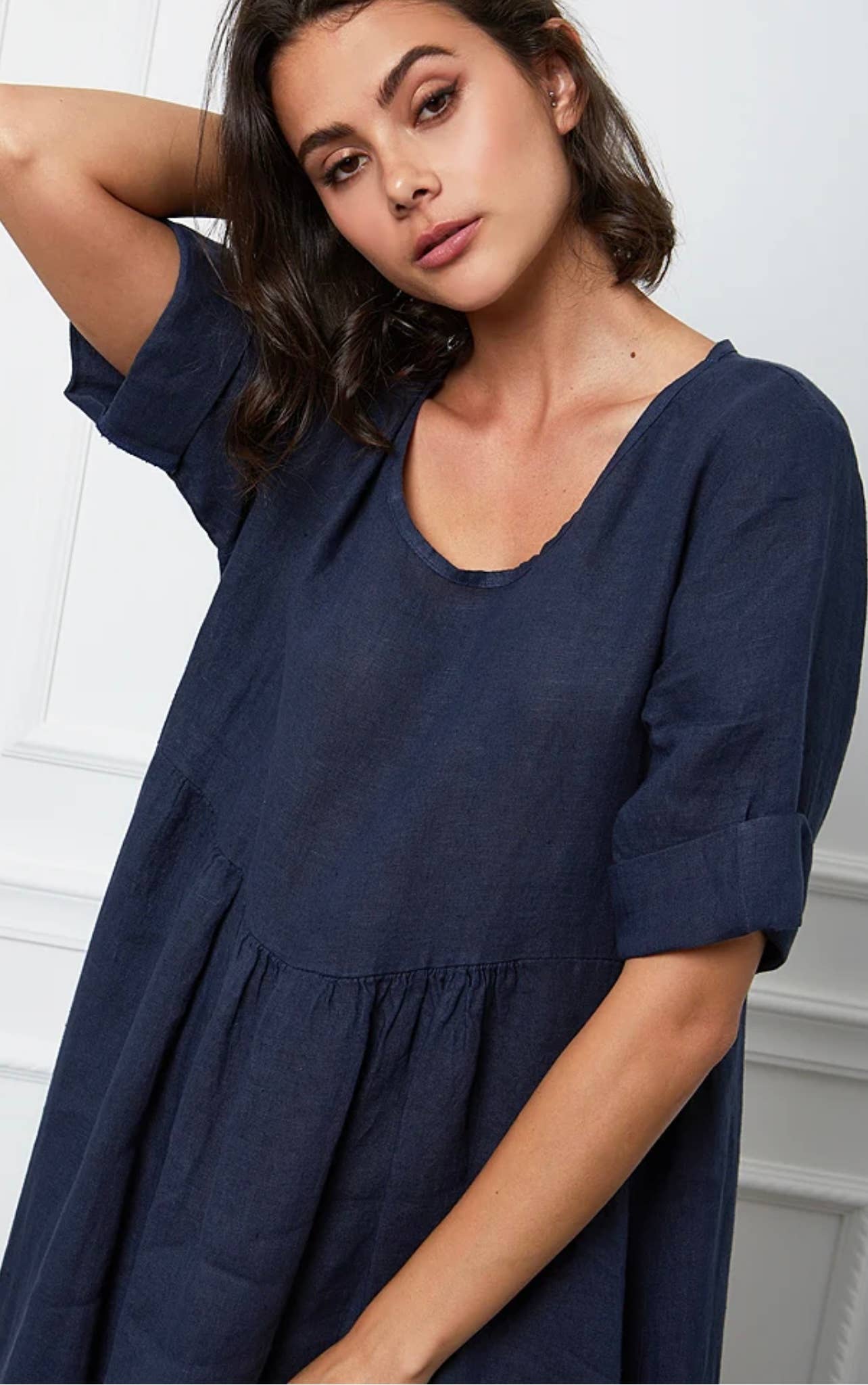 LÉA & LUC - Wholesale Dress - Women's - Long dress in 100% linen REF.714867