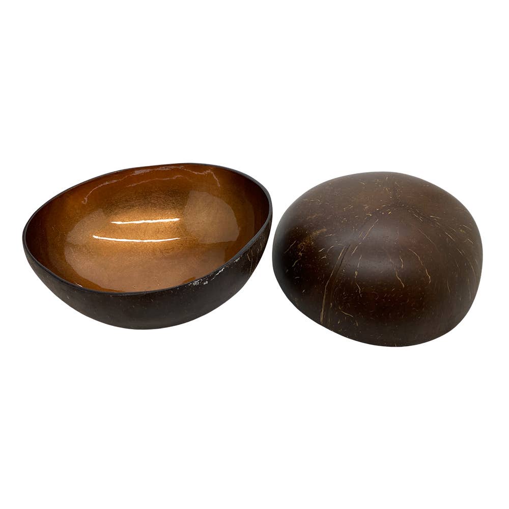 VIE - Wholesale Decorative Plate/Dish/Bowl - Hand-Painted Coconut Bowls, Lacquered, Set of 237