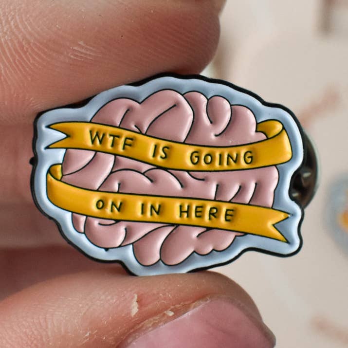 Broche WTF Brain pour la vente par Kyn You Believe It