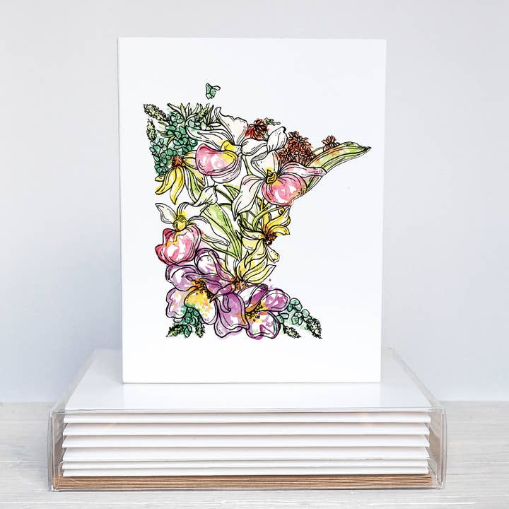 Minnesota Note Card Stationery Set for wholesale by Amanda Klein Co.