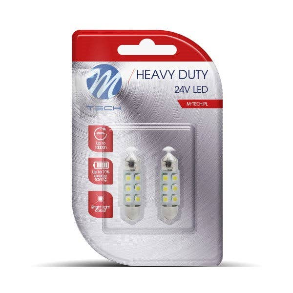 S&U FairTrade UG - Wholesale Light Bulb/Puck - Blister 2x Diode LED L928 - C5W 36mm 6xSMD3528 Blue 24V0