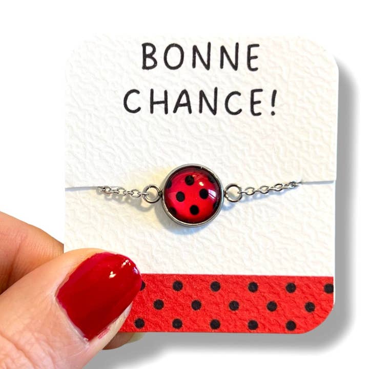 Pulsera Infantil de Acero Inoxidable, Motivo Mariquita para venta al por mayor de Dans l'Air du Temps Bijoux