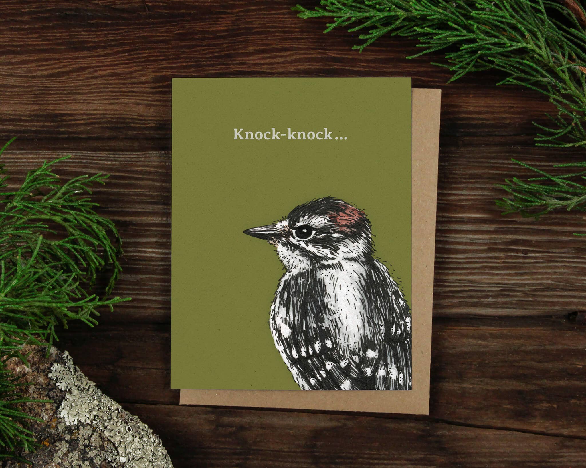 Alpinecho - Wholesale Everyday Greeting Card - Bird Chatter Woodpecker Greeting Card