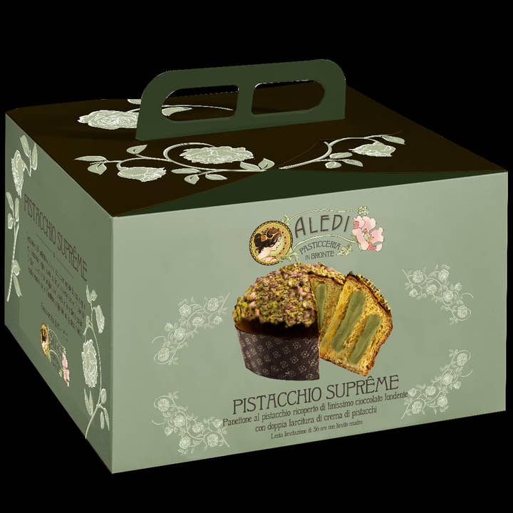 Bronte Panettone - Sicily Pistachio Supreme kg.1,200 for wholesale by Aledi Bronte