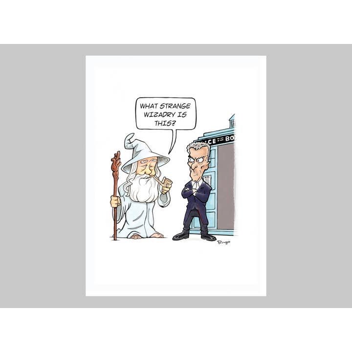 Gandalf möter Dr Who። Peter Capaldi för wholesale av Art of Pringo