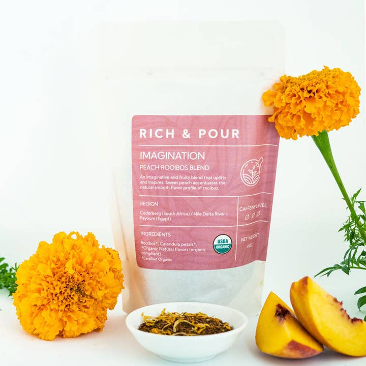 Rich & Pour - Wholesale Loose Tea - Imagination - Peach Rooibos Blend1