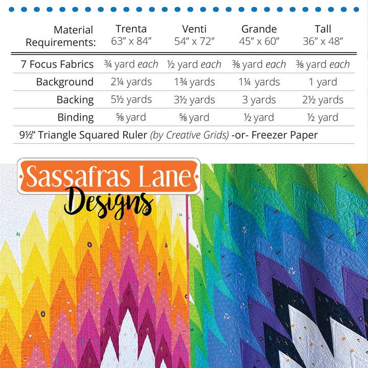 Sassafras Lane Designs - Wholesale Craft sewing kit - Firelights Lane Quilt Pattern1