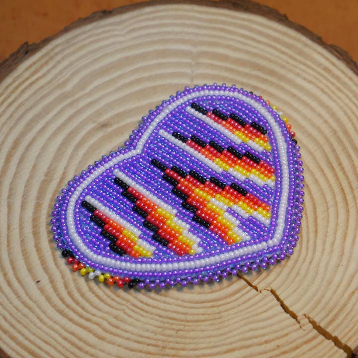 Applique de rosette perlée amérindienne faite à la main pour la vente par KANGURAH