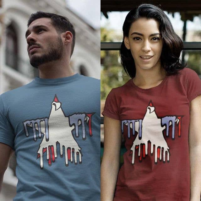 Star Meltdown Unisex Essential Fit Crew Neck T-shirt för wholesale av Joan Seed Studio inc.