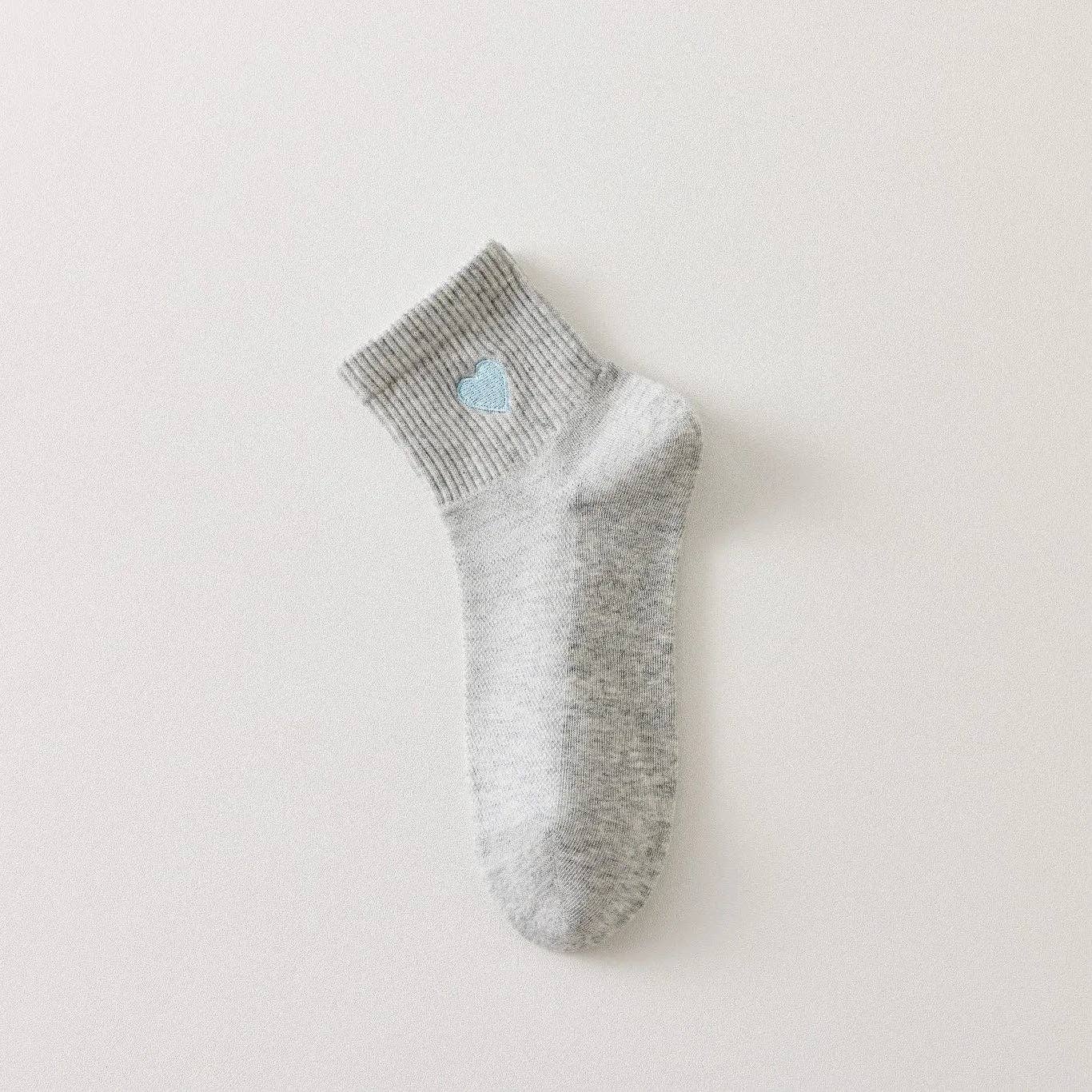 Tites Chaussettes – Großhandel Socken – Damen – Damen Socken Herz Blau I 35-410