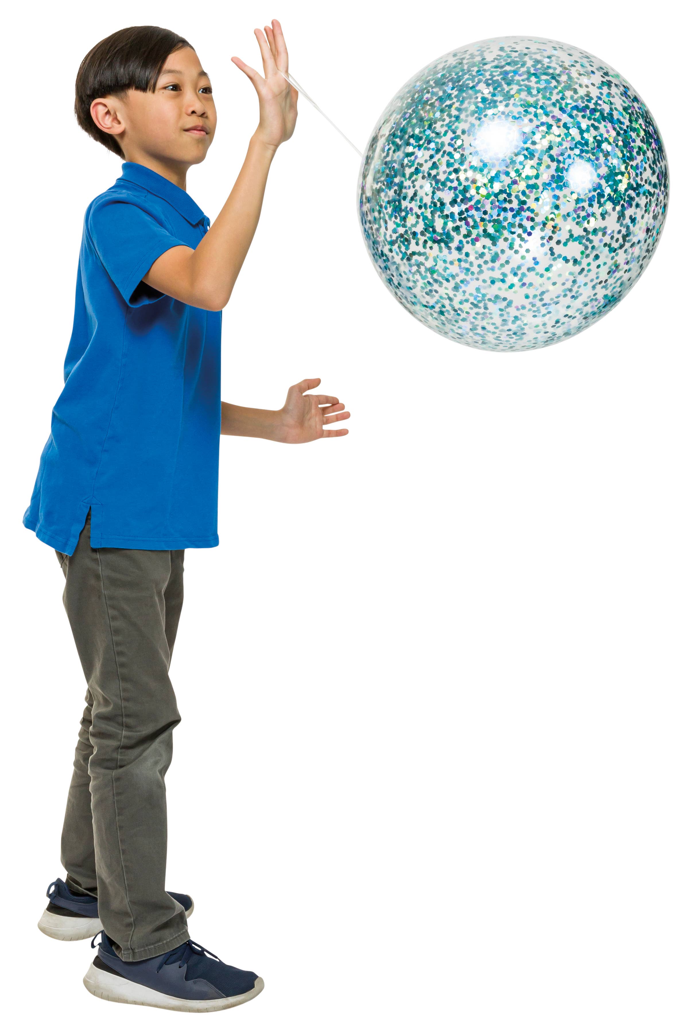 Toysmith - Wholesale Balloon - Glittery Jumbo 22" Punch Balloon, (Red, Blue, Silver)5