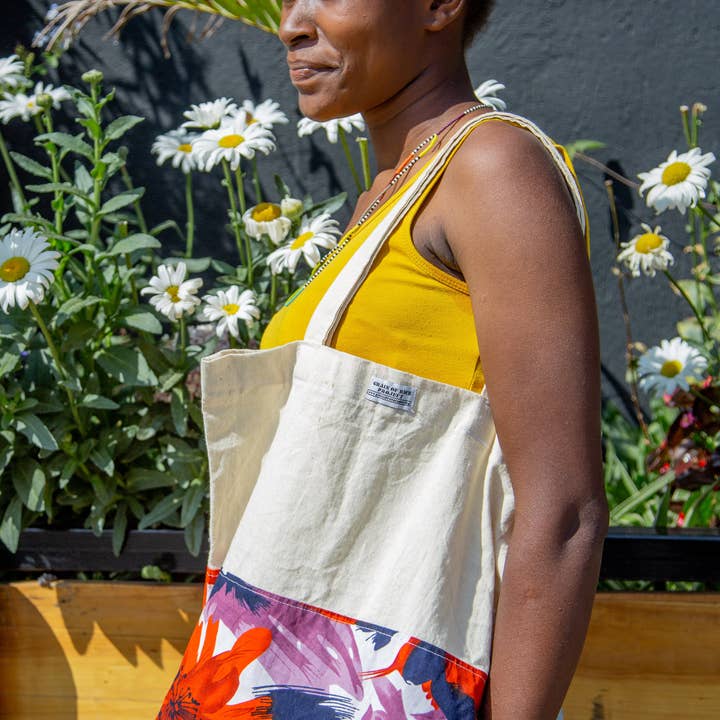 Grain of Rice Project - Wholesale Tote Bag - Women's - Bloom Canvas Tote Bag2