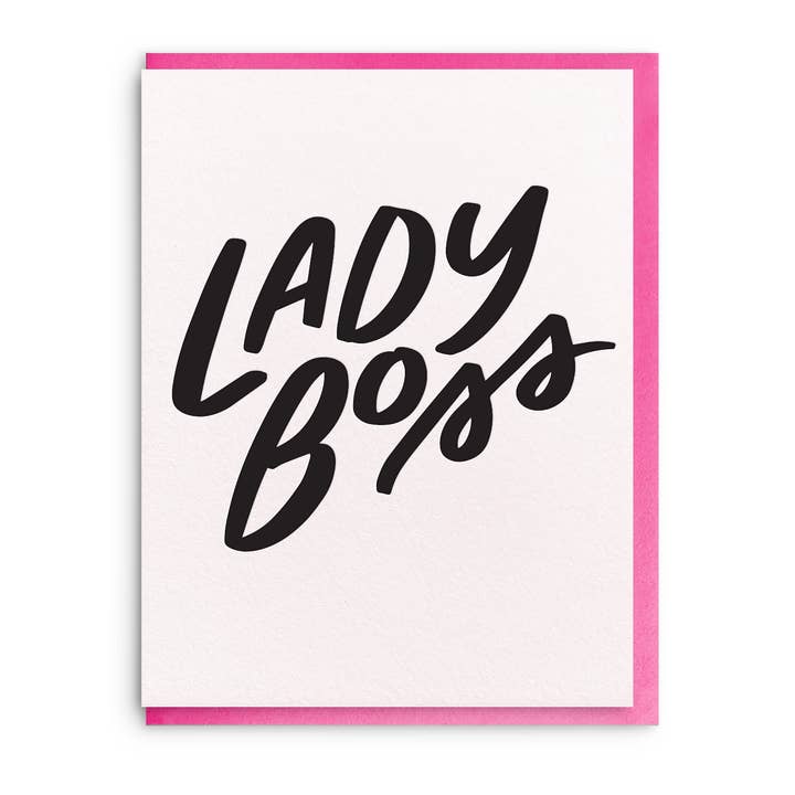 Lady Boss - Letterpress Alltagskarte für den Großhandel von Dahlia Press