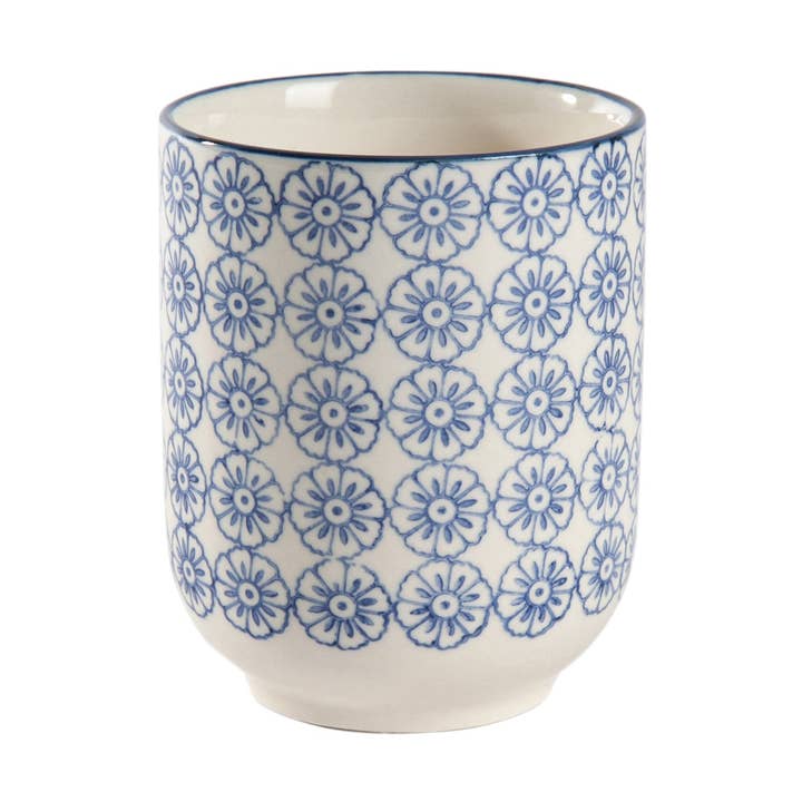 Nicola Spring Hand-Printed Porcelain Tumbler - 280ml - Navy for wholesale by Rinkit Pty Ltd