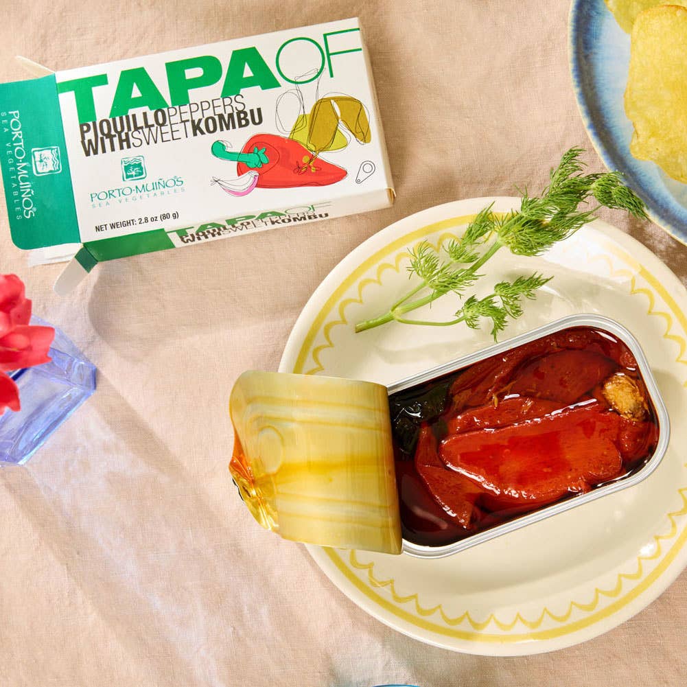 Lata – Großhandel Fischkonserven – Porto-Muiños Tapa aus Piquillo-Paprika mit süßem Kombu1